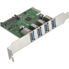 Exegate EX283716RUS Контроллер EXE-314 PCI-E 2.0, 4*USB3.0 ext, разъем доп.питания (OEM) низкие цены купить в Тюмени