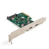 Exegate EX283715RUS Контроллер EXE-313 PCI-Ex4, 2*USB3.1 Type-C ext, разъем доп.питания (OEM) низкие цены купить в Тюмени