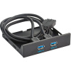 Exegate EX280446RUS Планка USB на переднюю панель Exegate U3H-615, 3,5", 2*USB 3.0, черная, подсоеди низкие цены купить в Тюмени