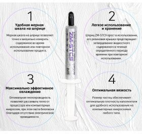 Термопаста Zalman ZM-STC9 шприц 4гр. 9.1 Вт/мК низкие цены купить в Тюмени