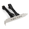 Exegate EX298297RUS Планка портов в корпус 2xType-C SuperSpeed+ ExeGate BrctUSB32E-2C (USB3.2 Gen2 2 низкие цены купить в Тюмени