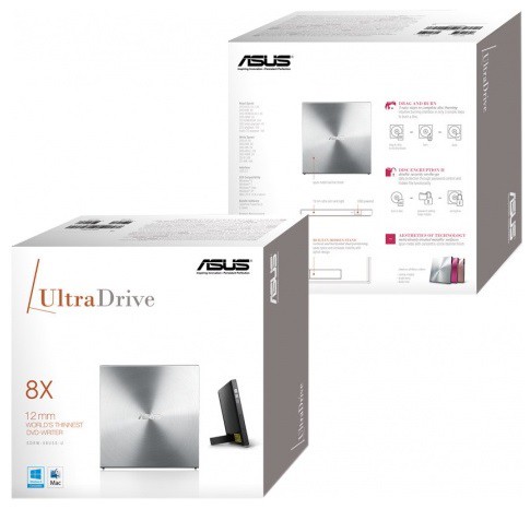 Привод DVD-RW Asus SDRW-08U5S-U/SIL/G/AS серебристый USB внешний RTL низкие цены купить в Тюмени
