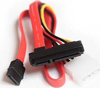 Кабель SATA Slimline (SATA 6+7P -> SATA 7P+power for miniITX case) низкие цены купить в Тюмени