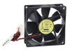 Вентилятор 12 вольт 80 x 80 x 25 втулка, 4pin-molex, 30см низкие цены купить в Тюмени