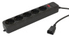 Сетевой фильтр PC Pet AP01006-E-BK 1.8м (5 розеток) черный, вилка под ИБП низкие цены купить в Тюмени