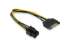 Переходник питания Sata 15pin -> PCI-E 6pin Greenconnect низкие цены купить в Тюмени