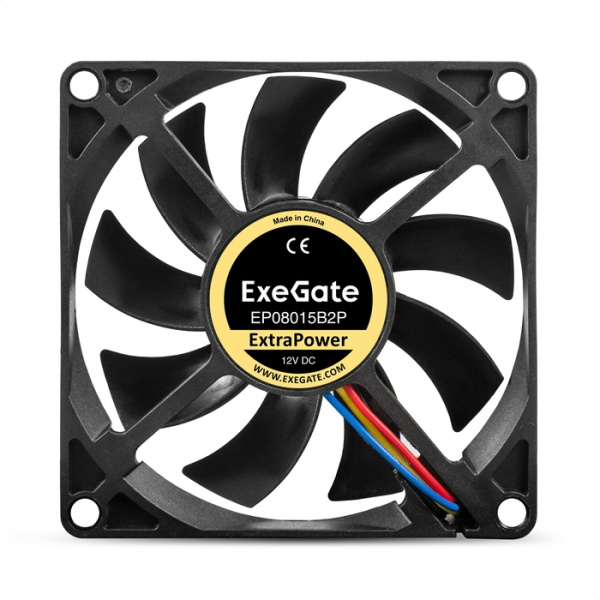 Exegate EX295237RUS Вентилятор 12В DC ExeGate ExtraPower EP08015B2P (80x80x15 мм, 2-Ball (двойной ша низкие цены купить в Тюмени