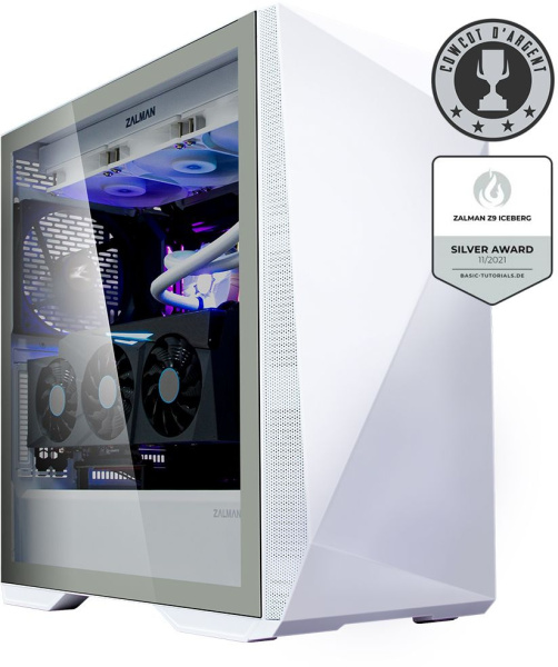 ZALMAN Z9 ICEBERG, EATX, WHITE, WINDOW, 4x3.5", 6x2.5", 2xUSB2.0, 2xUSB3.0, 1xUSB 3.1 Gen2 Type-C, F низкие цены купить в Тюмени