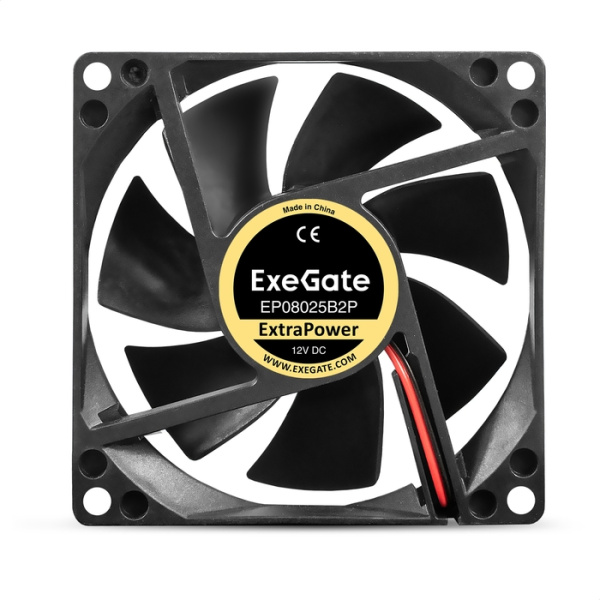 Exegate EX295239RUS Вентилятор 12В DC ExeGate ExtraPower EP08025B2P (80x80x25 мм, 2-Ball (двойной ша низкие цены купить в Тюмени