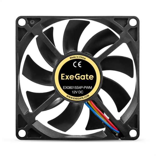 Exegate EX295235RUS Вентилятор 12В DC ExeGate EX08015S4P-PWM (80x80x15 мм, Sleeve bearing (подшипник низкие цены купить в Тюмени