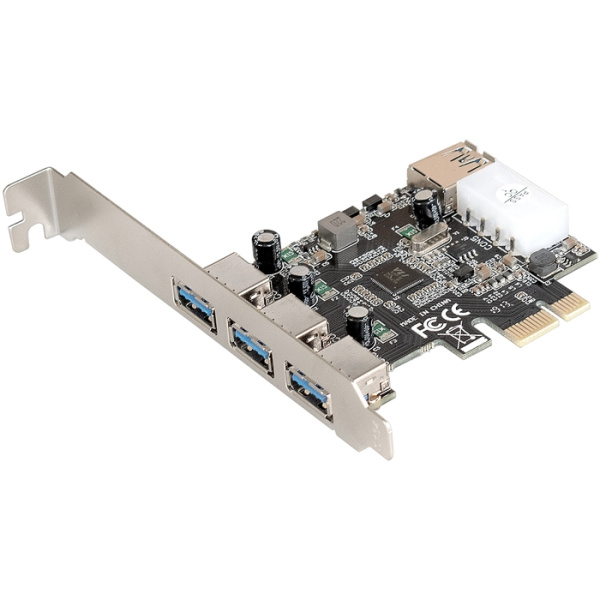 Exegate EX283720RUS Контроллер EXE-367 PCI-E 2.0, 3*USB3.0 ext + 1*USB3.0 int, разъем доп.питания (O низкие цены купить в Тюмени