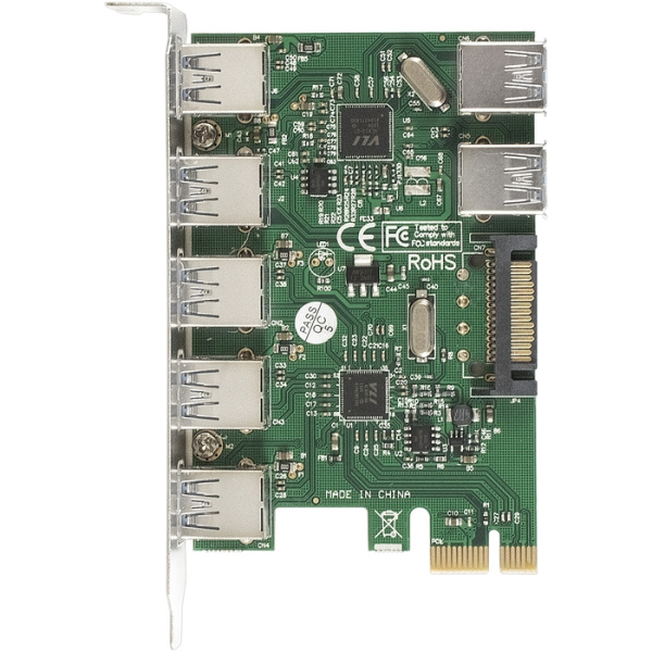 Exegate EX283717RUS Контроллер EXE-317 PCI-E 2.0, 5*USB3.0 ext + 2*USB3.0 int, разъем доп.питания (O низкие цены купить в Тюмени