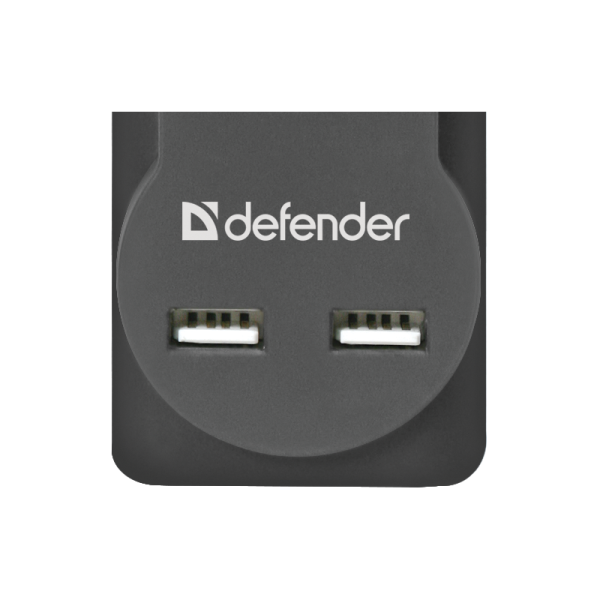 Сетевой фильтр Defender DFS 753 3,0 м, 5 розеток, 2xUSB, 2.1A Сетевой фильтр Defender DFS 753 3,0 м, низкие цены купить в Тюмени