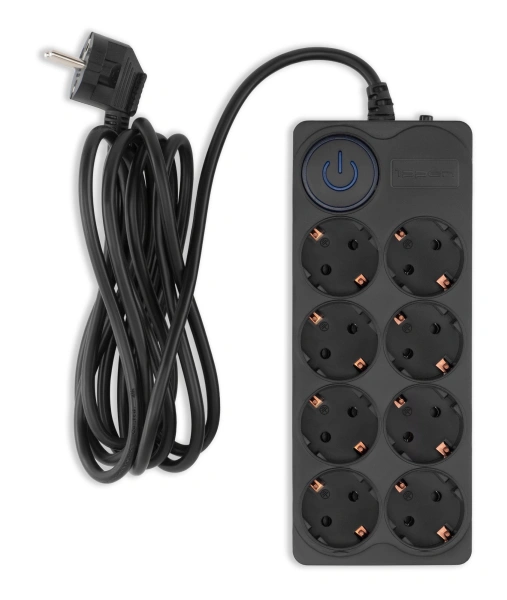 Сетевой фильтр Ippon BK-8-EU-3-10-B 3м (8 розеток) черный (коробка низкие цены купить в Тюмени