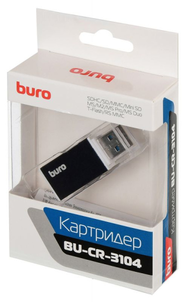 Картридер внешний BURO BU-CR-3104 низкие цены купить в Тюмени