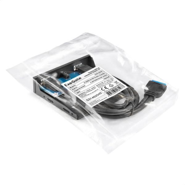 Exegate EX298351RUS Планка USB на переднюю панель ExeGate U3H-627S, 3,5", 2*USB3.0+HD Audio Combo, ч низкие цены купить в Тюмени