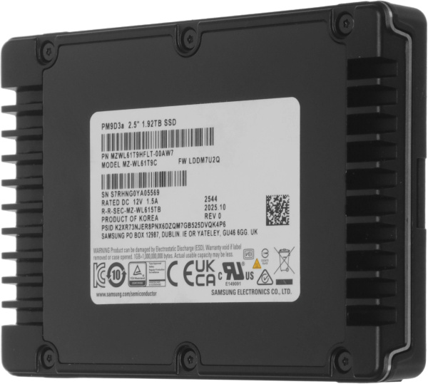 Накопитель SSD Samsung PCIe 5.0 x4 1920GB MZWL61T9HFLT-00AW7 1 DWPD низкие цены купить в Тюмени