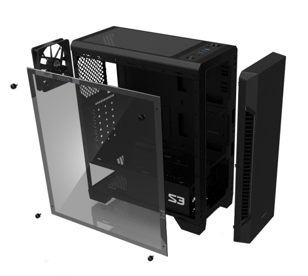 Корпус Zalman S3 черный без БП ATX 2x120mm 2xUSB2.0 1xUSB3.0 audio bott PSU низкие цены купить в Тюмени