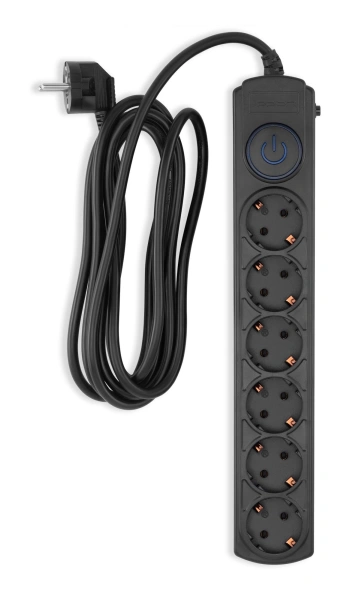 Сетевой фильтр Ippon BK-6-EU-3-16-B, 3м, черный низкие цены купить в Тюмени
