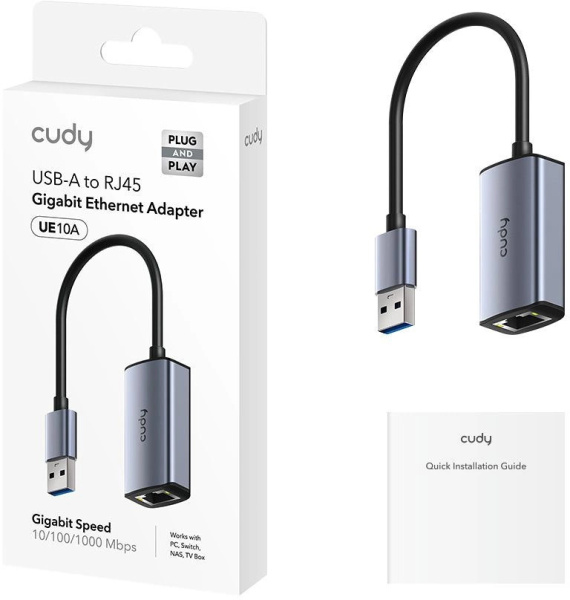 Сетевой адаптер Gigabit Ethernet Cudy UE10A USB 3.0 низкие цены купить в Тюмени