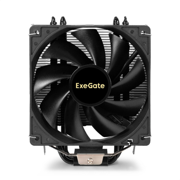 Exegate EX286299RUS Кулер ExeGate Dark Magic EXX400B-PWM (Al+Copper, черное покрытие, 4 тепл.трубки, низкие цены купить в Тюмени