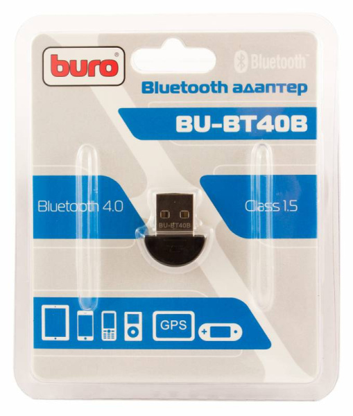 Адаптер USB Buro BU-BT40B Bluetooth 4.0+EDR class 1.5 20м черный низкие цены купить в Тюмени