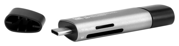 Устройство чтения карт памяти USB 2.0/Type C Digma CR-СU2520-G серый низкие цены купить в Тюмени