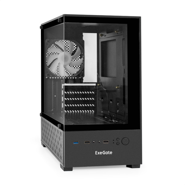 Exegate EX298221RUS Корпус Minitower ExeGate i3 SEA (mATX, без БП, 1*USB+1*USB3.0, HD аудио, черный, низкие цены купить в Тюмени