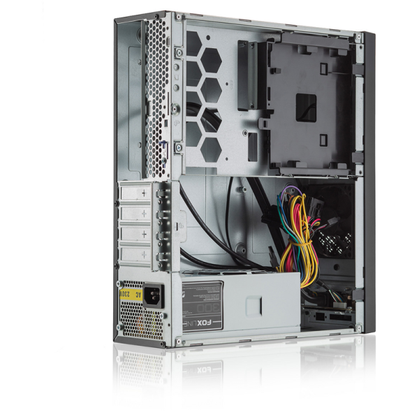 Корпус с блоком питания 300Вт. Корпус с блоком питания 300Вт./ Foxline FL-1001 mATX case, black, w/P низкие цены купить в Тюмени