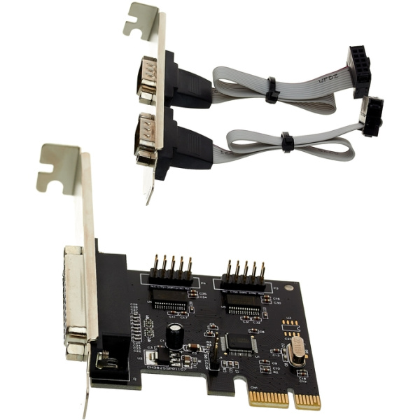Exegate EX281226RUS Контроллер EXE-303 PCI-E, 2*COM port + 1*LPT (OEM) низкие цены купить в Тюмени
