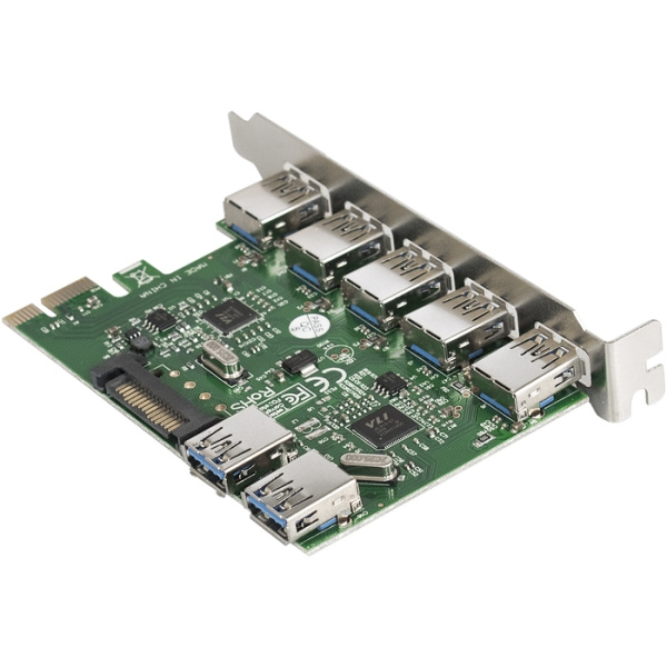 Exegate EX283717RUS Контроллер EXE-317 PCI-E 2.0, 5*USB3.0 ext + 2*USB3.0 int, разъем доп.питания (O низкие цены купить в Тюмени