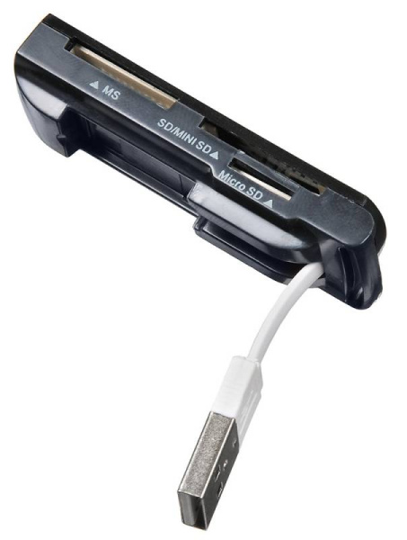 Устройство чтения карт памяти USB2.0 Buro BU-CR-108 черный низкие цены купить в Тюмени