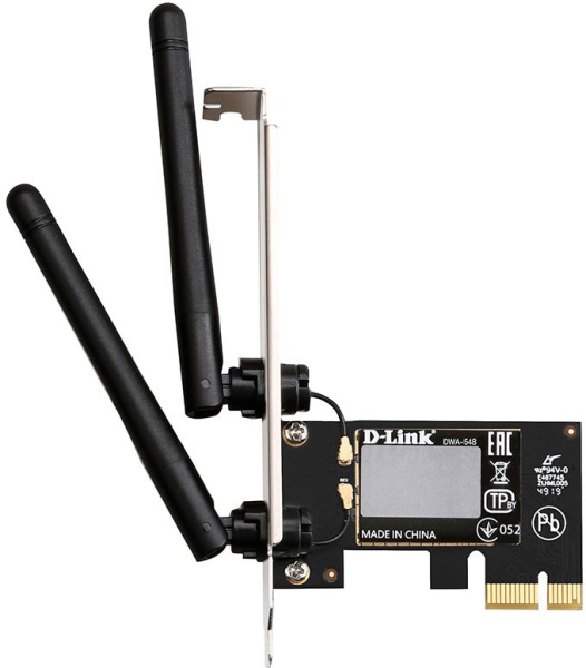 Сетевой адаптер Wi-Fi D-Link DWA-548 N300 PCI Express (ант.внеш.несъем.) 2ант. низкие цены купить в Тюмени