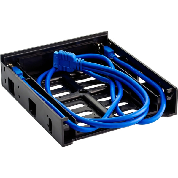 Exegate EX280445RUS Салазки (переходник) для установки HDD 2.5/3.5"  в отсек 5.25" с 2*USB3.0  Exega низкие цены купить в Тюмени