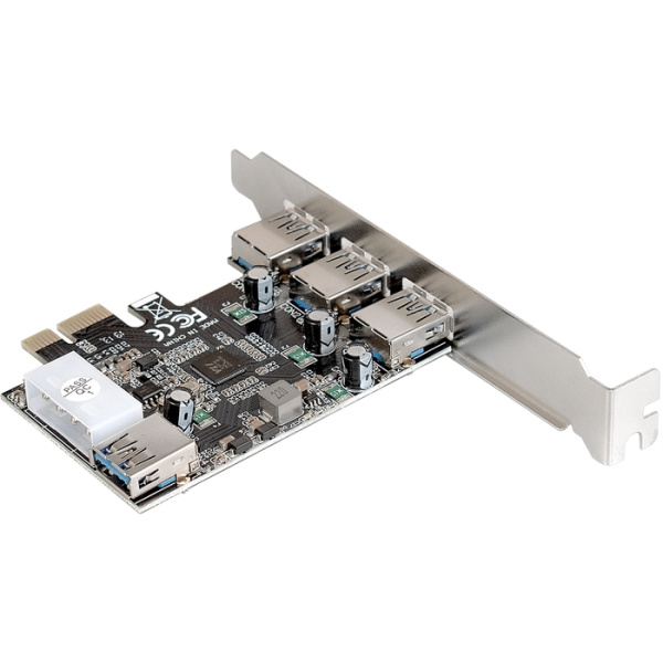 Exegate EX283720RUS Контроллер EXE-367 PCI-E 2.0, 3*USB3.0 ext + 1*USB3.0 int, разъем доп.питания (O низкие цены купить в Тюмени