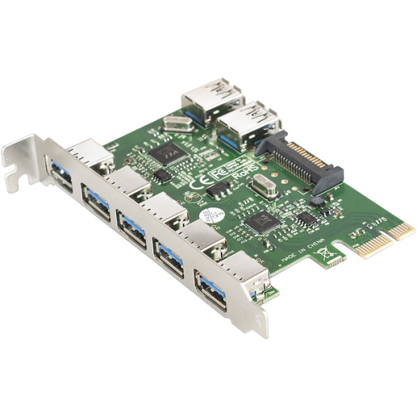 Exegate EX283717RUS Контроллер EXE-317 PCI-E 2.0, 5*USB3.0 ext + 2*USB3.0 int, разъем доп.питания (O низкие цены купить в Тюмени