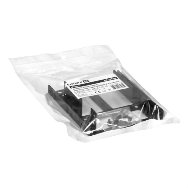 Exegate EX292544RUS Салазки (переходник) ExeGate HD-22T3M металлические для установки 2xHDD/SSD 2.5" низкие цены купить в Тюмени