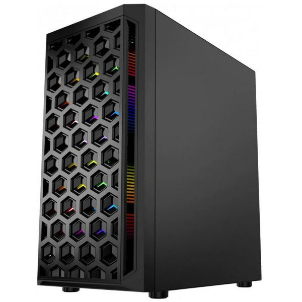 Powercase CMIMTB-L3 Корпус Mistral Micro T3B, Tempered Glass, Mesh, 2x 140mm + 1х 120mm 5-color fan, низкие цены купить в Тюмени