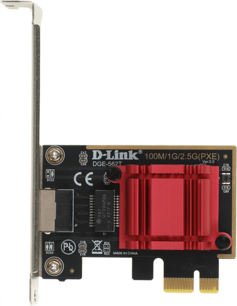 Сетевой адаптер Gigabit Ethernet D-Link DGE-562T DGE-562T/A PCI Express x1 низкие цены купить в Тюмени