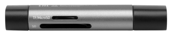 Устройство чтения карт памяти USB 2.0/Type C Digma CR-СU2520-G серый низкие цены купить в Тюмени