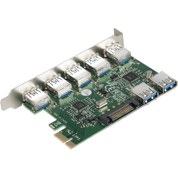Exegate EX283717RUS Контроллер EXE-317 PCI-E 2.0, 5*USB3.0 ext + 2*USB3.0 int, разъем доп.питания (O низкие цены купить в Тюмени