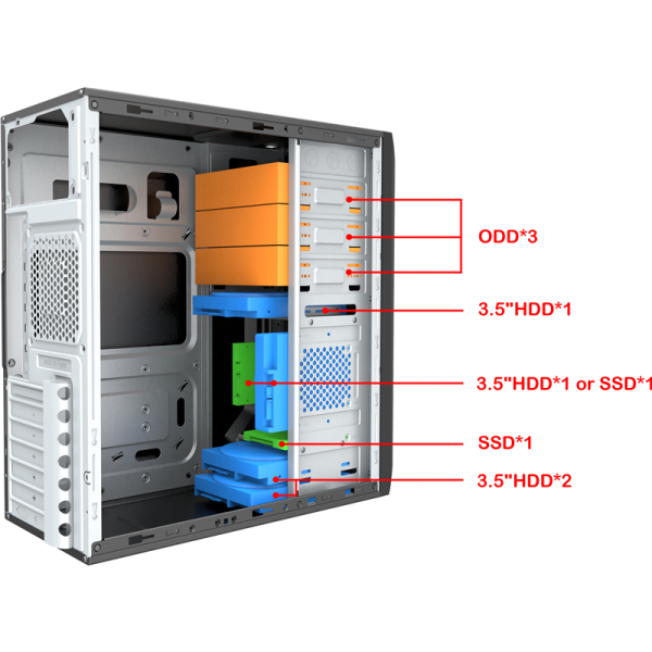 FOXLINE FL-815-FZ450R MidiTower 450 Вт ATX Цвет черный FL-815-FZ450R низкие цены купить в Тюмени