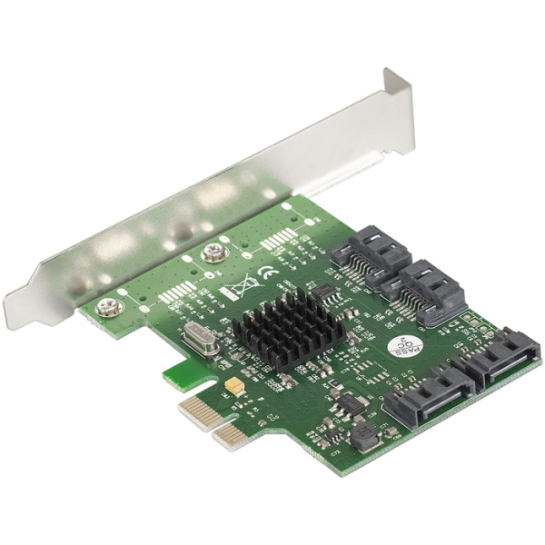 Exegate EX283710RUS Контроллер EXE-503 PCI-E 2.0, SATA3 6Gb/s, 4 int (OEM) низкие цены купить в Тюмени