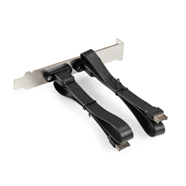 Exegate EX298297RUS Планка портов в корпус 2xType-C SuperSpeed+ ExeGate BrctUSB32E-2C (USB3.2 Gen2 2 низкие цены купить в Тюмени