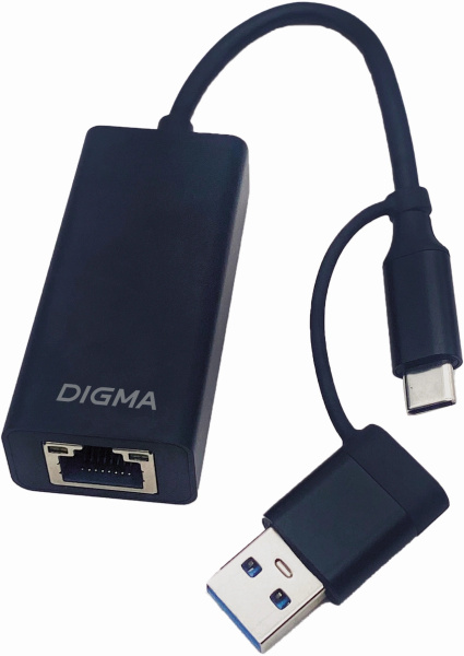 Сетевой адаптер 2.5G Ethernet Digma DLA-GTUC01 USB 3.0 низкие цены купить в Тюмени
