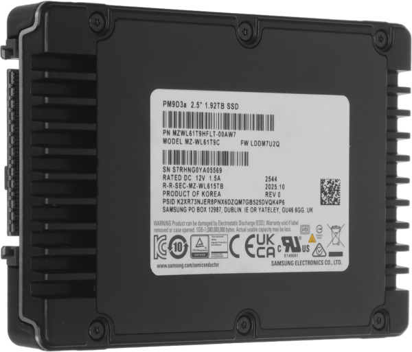 Накопитель SSD Samsung PCIe 5.0 x4 1920GB MZWL61T9HFLT-00AW7 1 DWPD низкие цены купить в Тюмени