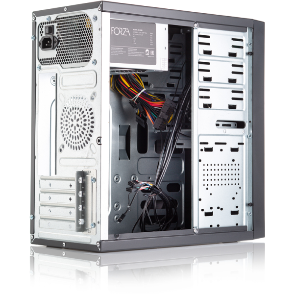 Корпус с блоком питания 450Вт. Корпус с блоком питания 450Вт./ Сase Forza mATX, 450W, 2xUSB3.0, Blac низкие цены купить в Тюмени
