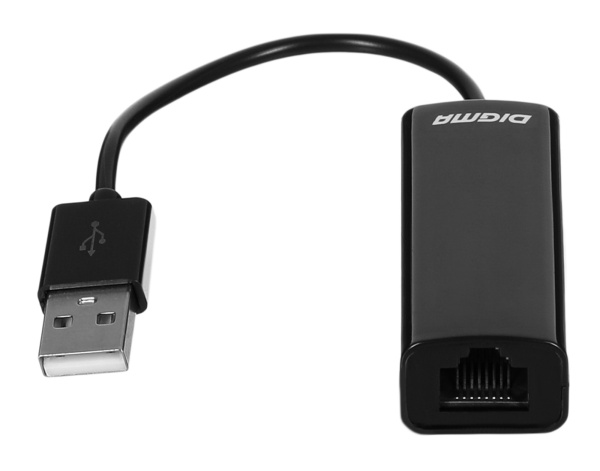 Сетевой адаптер Fast Ethernet Digma D-USB2-LAN100 USB 2.0 низкие цены купить в Тюмени