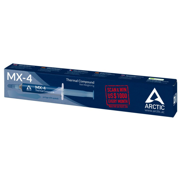 Термопаста MX-4 Thermal Compound 4-gramm  mit Spachtel  (ACTCP00031B) низкие цены купить в Тюмени
